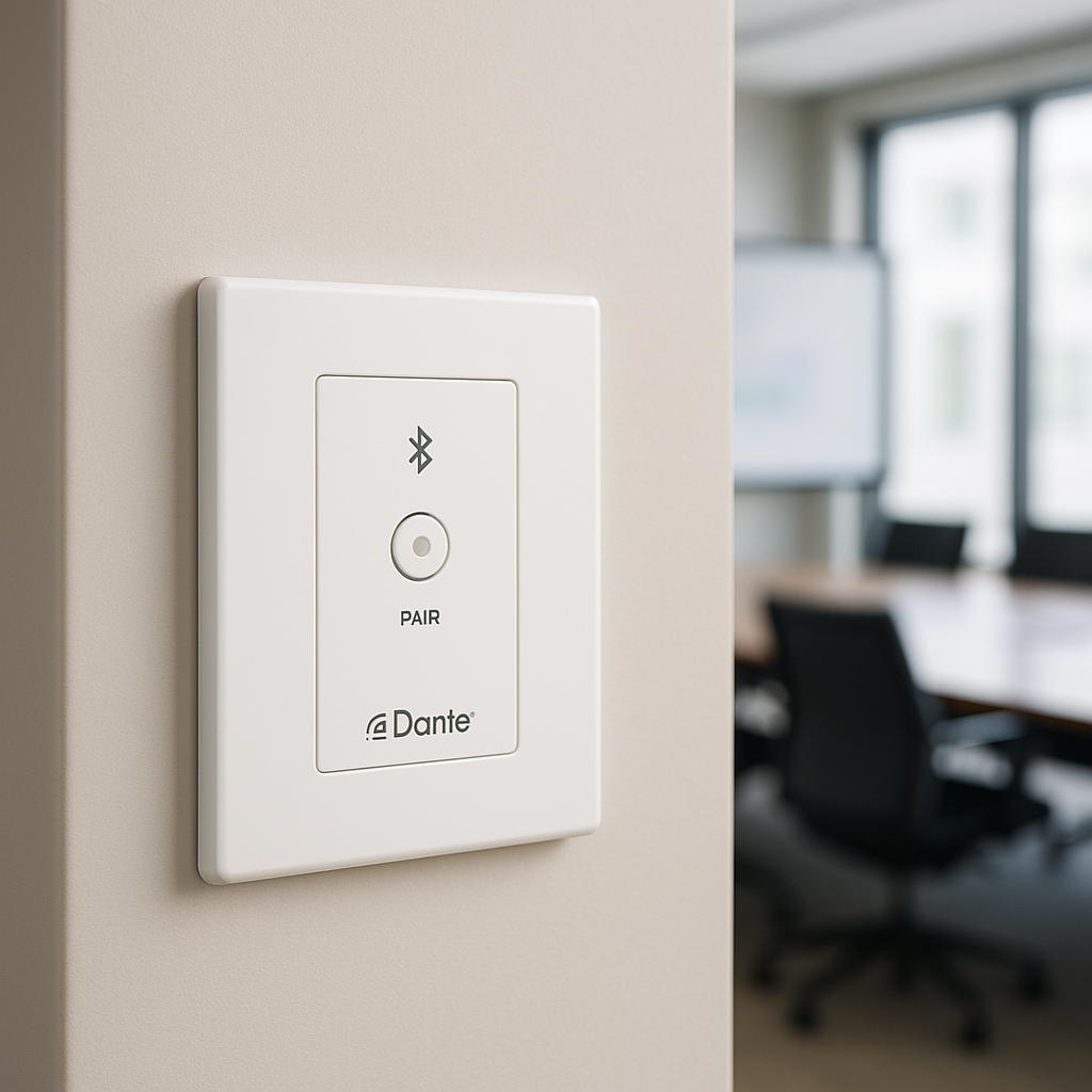 Dante Audio Wall Plate – XLR, Bluetooth, and RCA Analog to Dante