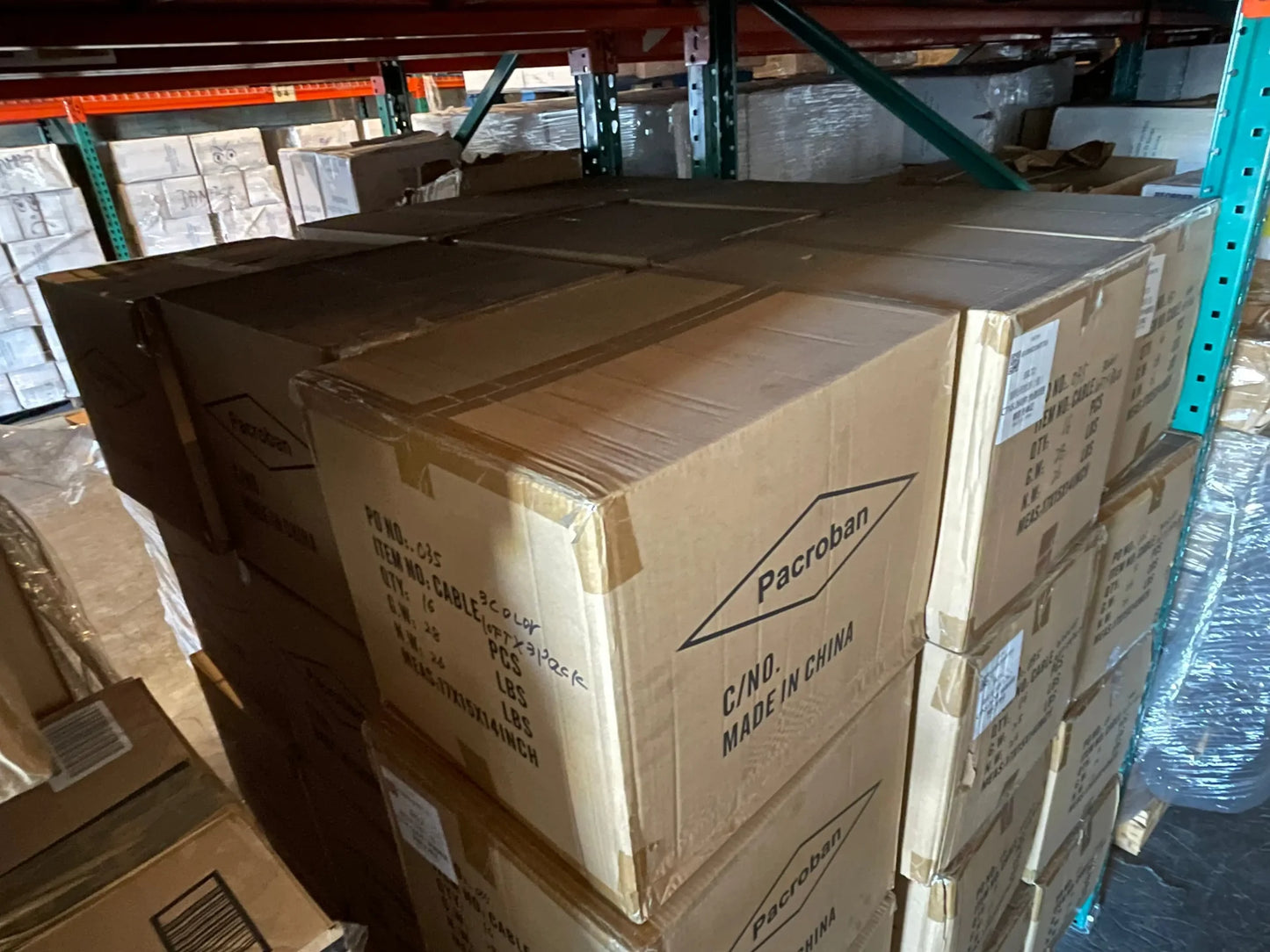 Pacroban USB-C to USB-C Cable White | 2 Pack Bulk Carton 100 pcs (6ft) | 60W PD Fast Charging, Type-C to Type-C | Wholesale & Bulk Orders