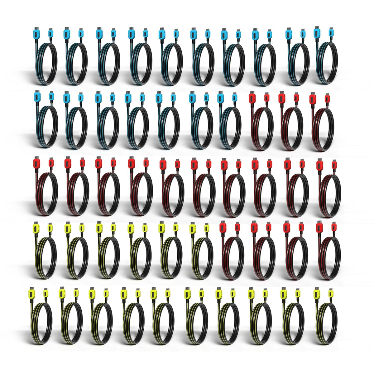 Trio 8K HDMI Cables 3pack - HDMI 2.1, 48Gbps, with 3 Vibrant Colors