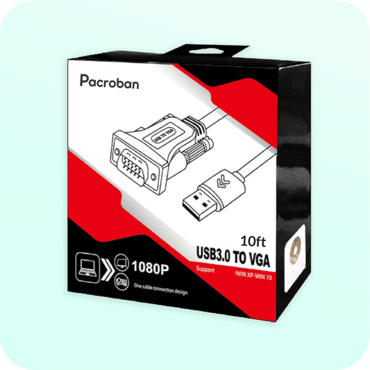 Pacroban USB 3.0 to VGA Adapter Cable