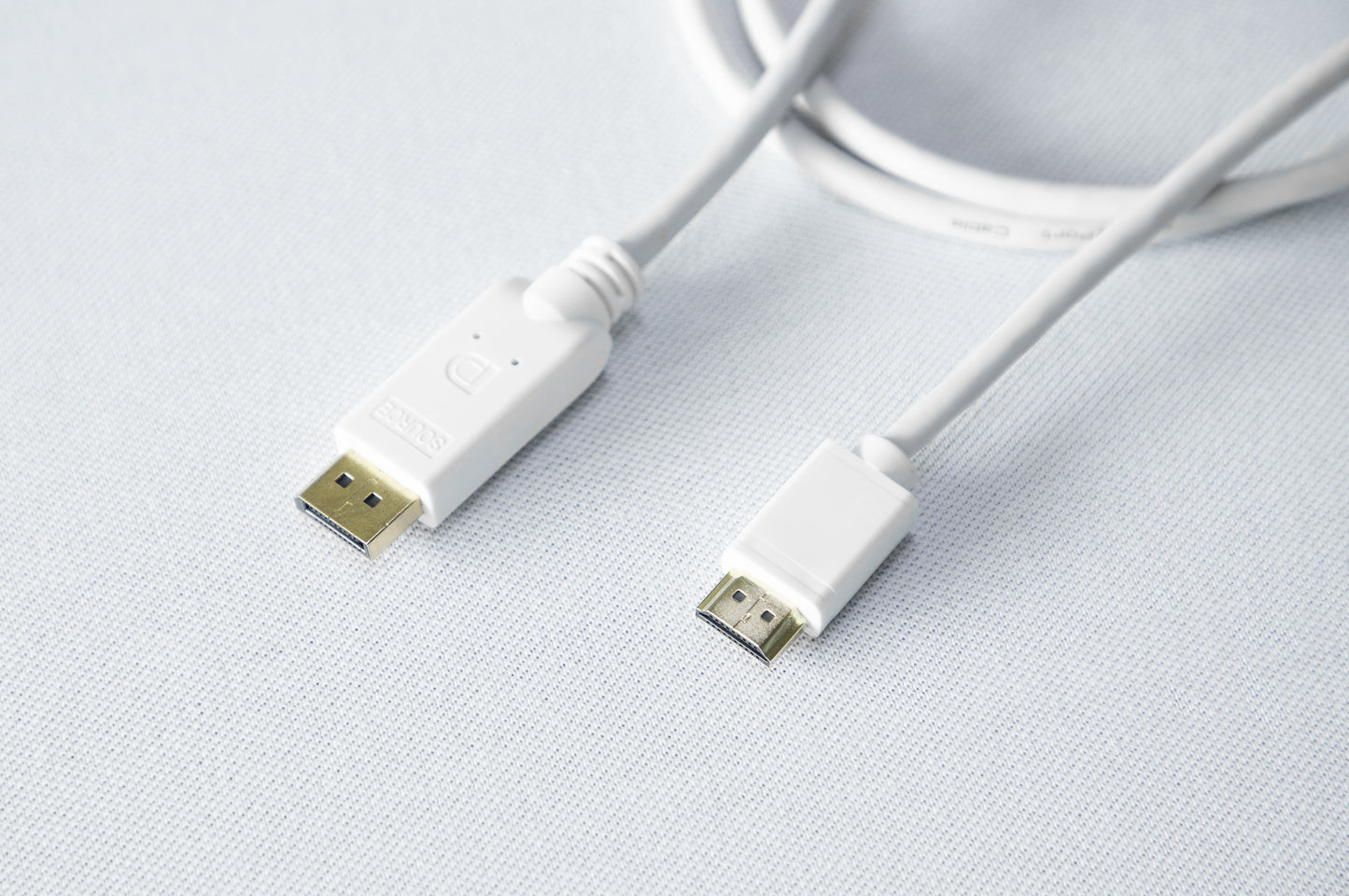 DisplayPort to HDMI Cable 4K 60Hz White Cord, CL3 Rated In-wall Safe
