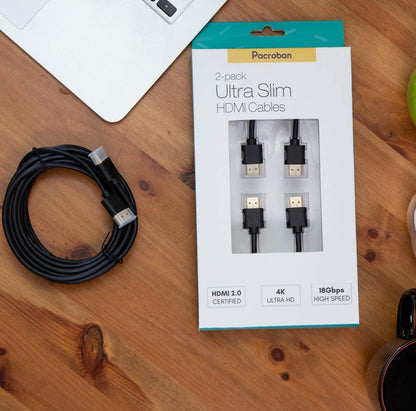 Ultra Slim HDMI Cables 2pack