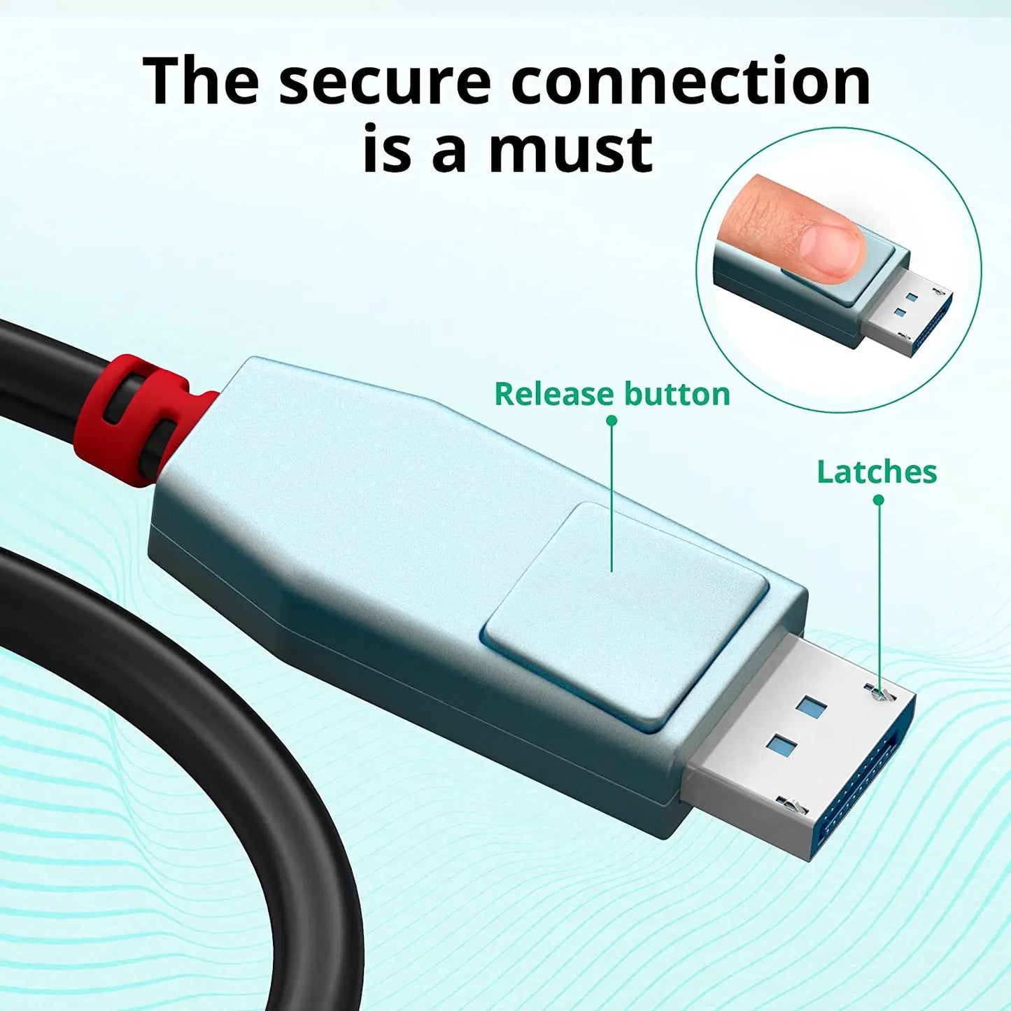 16K DisplayPort to DP Cable 2.0 The Latest Update of DP cable - 80Gbps
