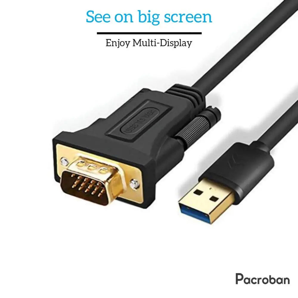 Pacroban USB 3.0 to VGA Adapter Cable
