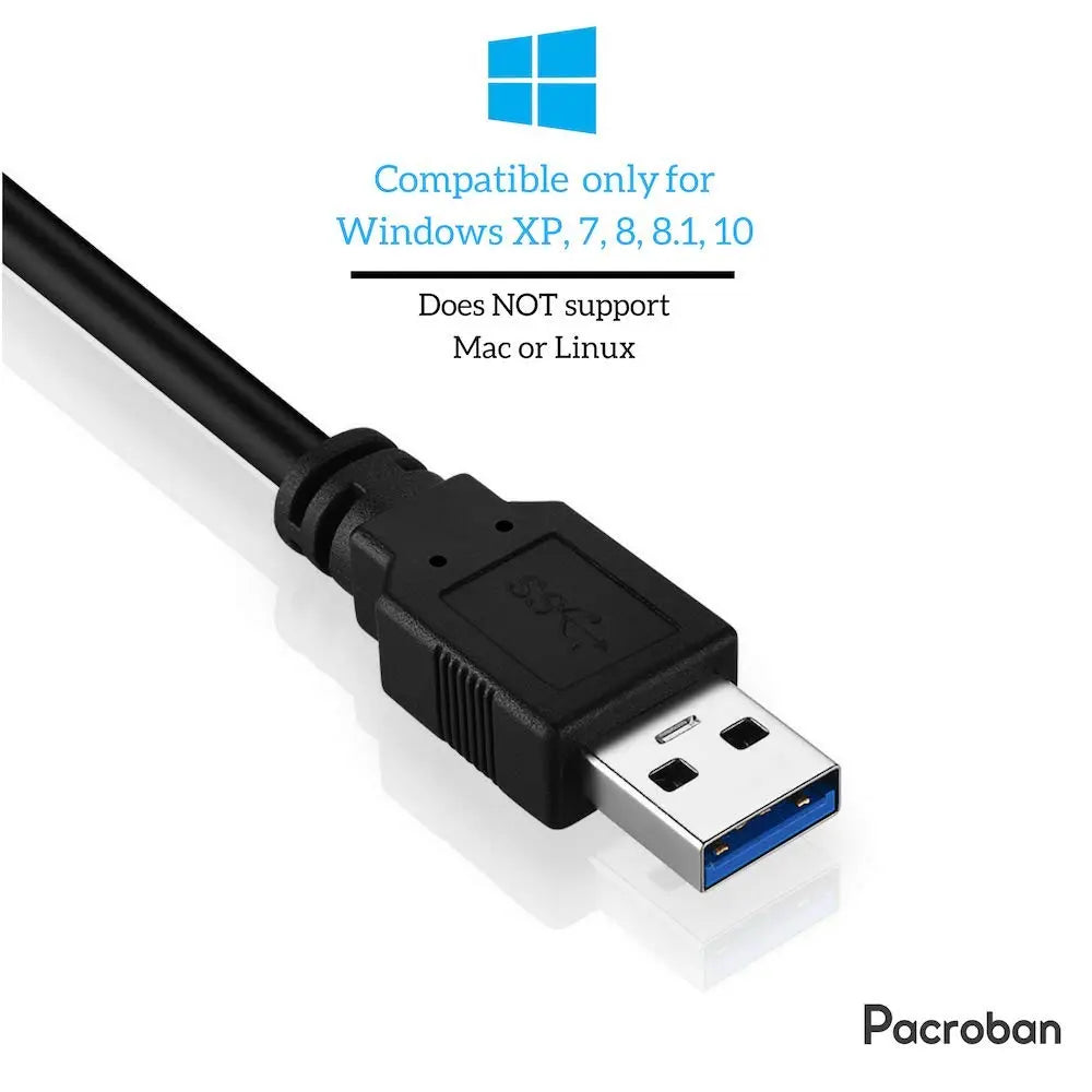 Pacroban USB 3.0 to VGA Adapter Cable