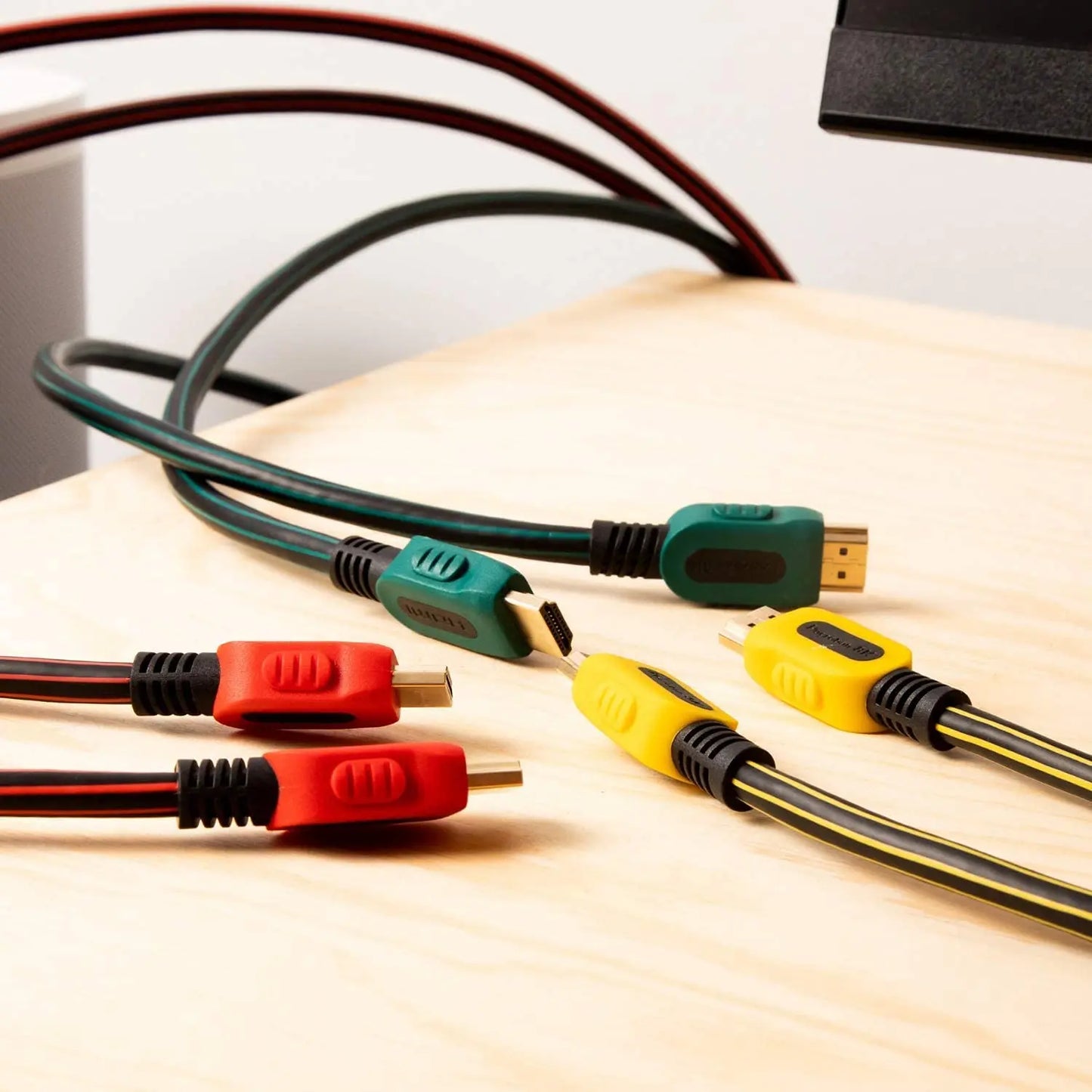 Trio 8K HDMI Cables 3pack - HDMI 2.1, 48Gbps, with 3 Vibrant Colors