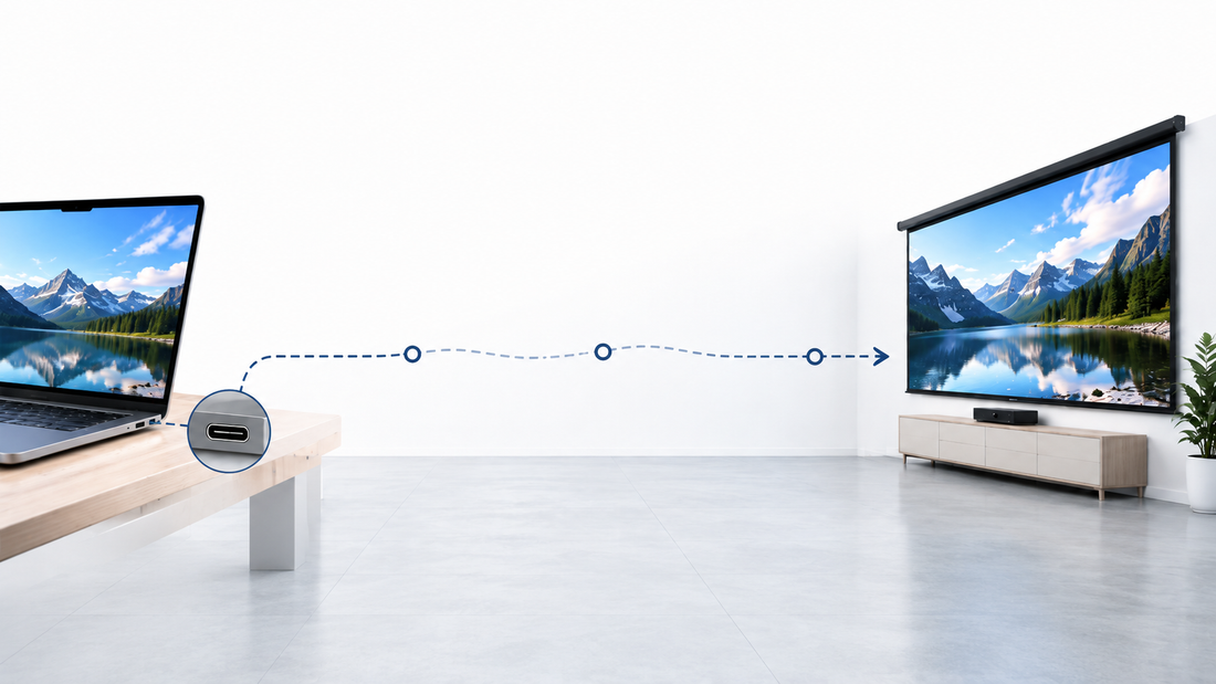 What's the best way to connect USB-C to HDMI over 100 feet?