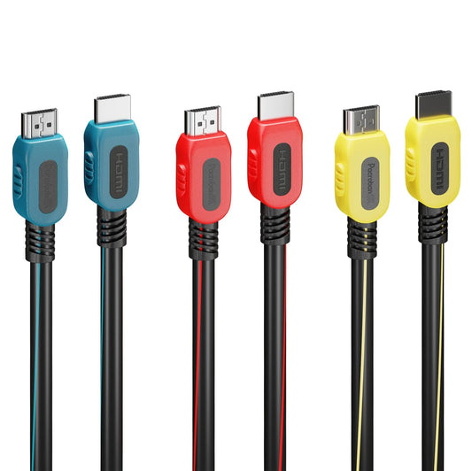 Pacroban 8K HDMI 2.1 Cable Trio 3-Pack (3 Color) – Bulk Cartons (3ft, 6ft, 10ft) | 48Gbps, 4K@120Hz, Dynamic HDR, Gold-Plated | Wholesale & Bulk Orders