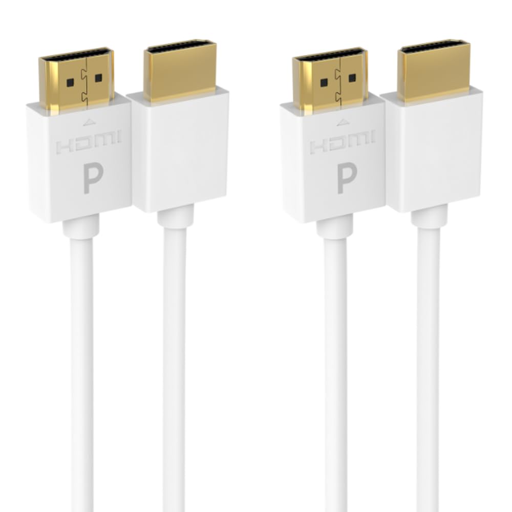 Pacroban 4K HDMI Cable White | 2 Pack Bulk Cartons (6ft, 10ft, 15ft, 20ft, 30ft) | 18Gbps, 4K 60Hz, HDR, ARC | Wholesale & Bulk Orders