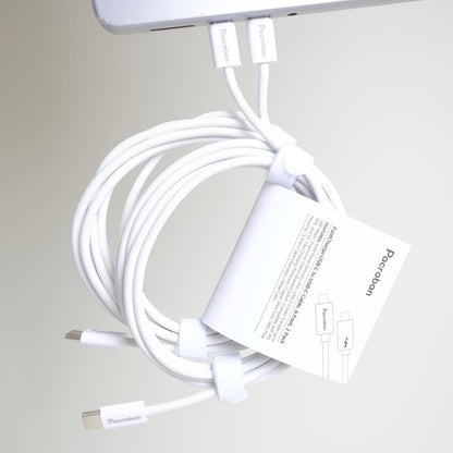 Pacroban USB-C to USB-C Cable White | 2 Pack Bulk Carton 100 pcs (6ft) | 60W PD Fast Charging, Type-C to Type-C | Wholesale & Bulk Orders