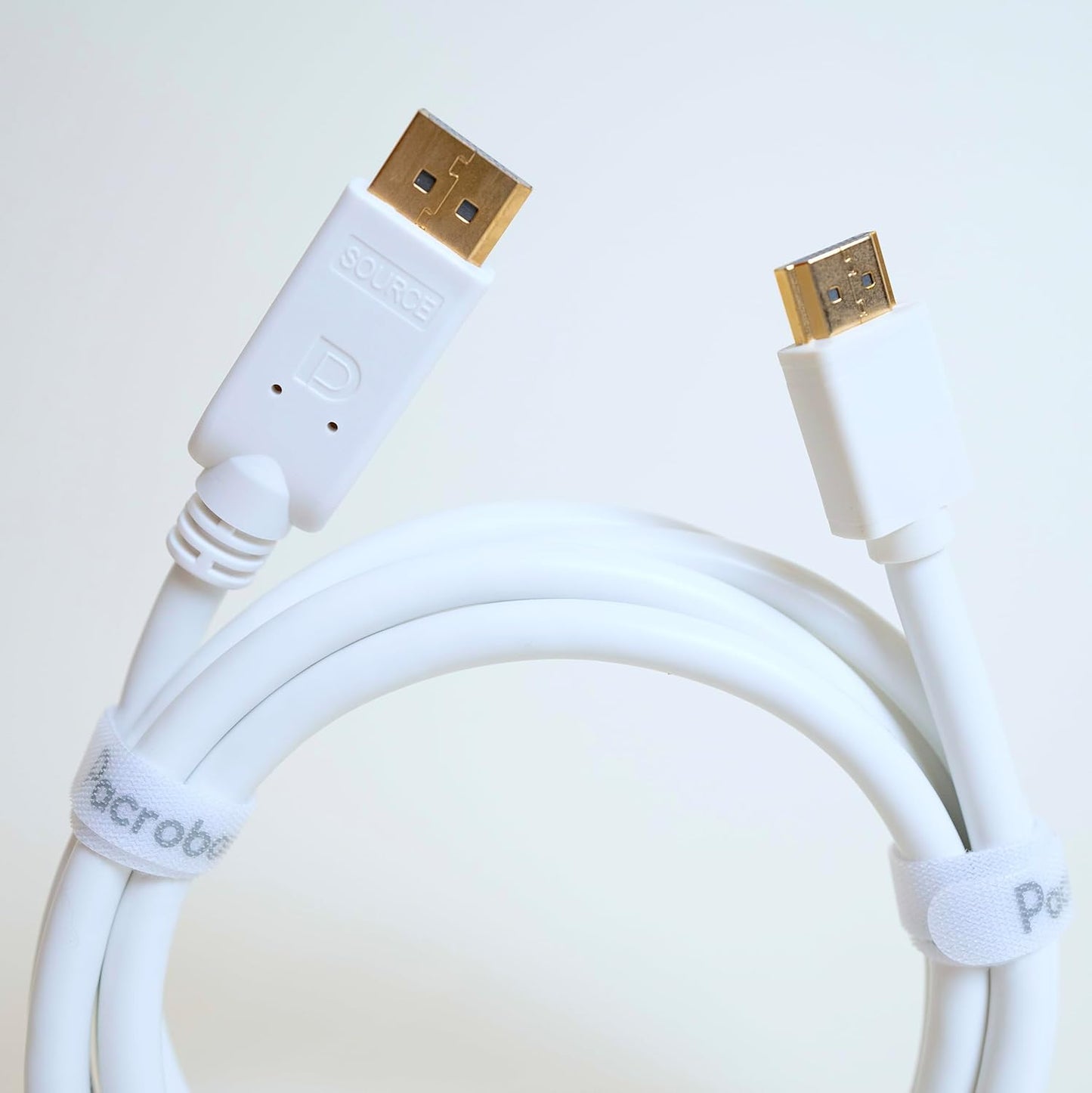 Pacroban DisplayPort to HDMI Cable White – Bulk Pack (6ft, 10ft) | 4K 60Hz, CL3 In-Wall Rated | DP (Source) to HDMI (Display) Wholesale
