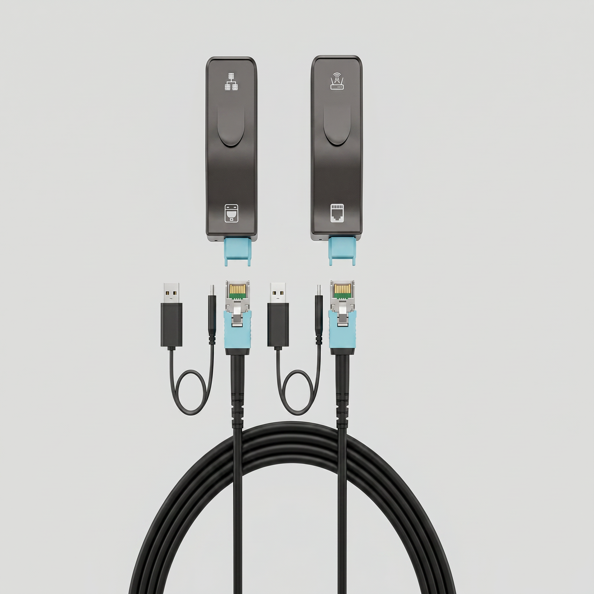 Pacroban Fiber Ethernet Cable (1Gbps) | Armored, Detachable, Long Dist
