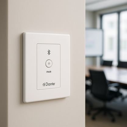 Dante Audio Wall Plate – XLR, Bluetooth, and RCA Analog to Dante
