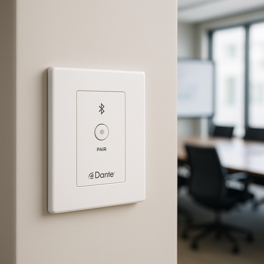 Dante Audio Wall Plate – XLR, Bluetooth, and RCA Analog to Dante