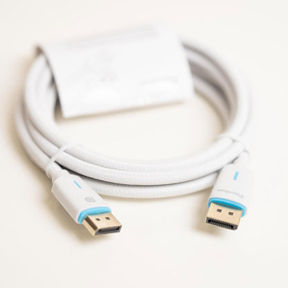Pacroban DisplayPort 1.4 Cable White | DP to DP Bulk Pack (6ft, 10ft) | 8K@60Hz, 4K@120Hz, HDR, Braided Cable | Wholesale & Bulk Orders