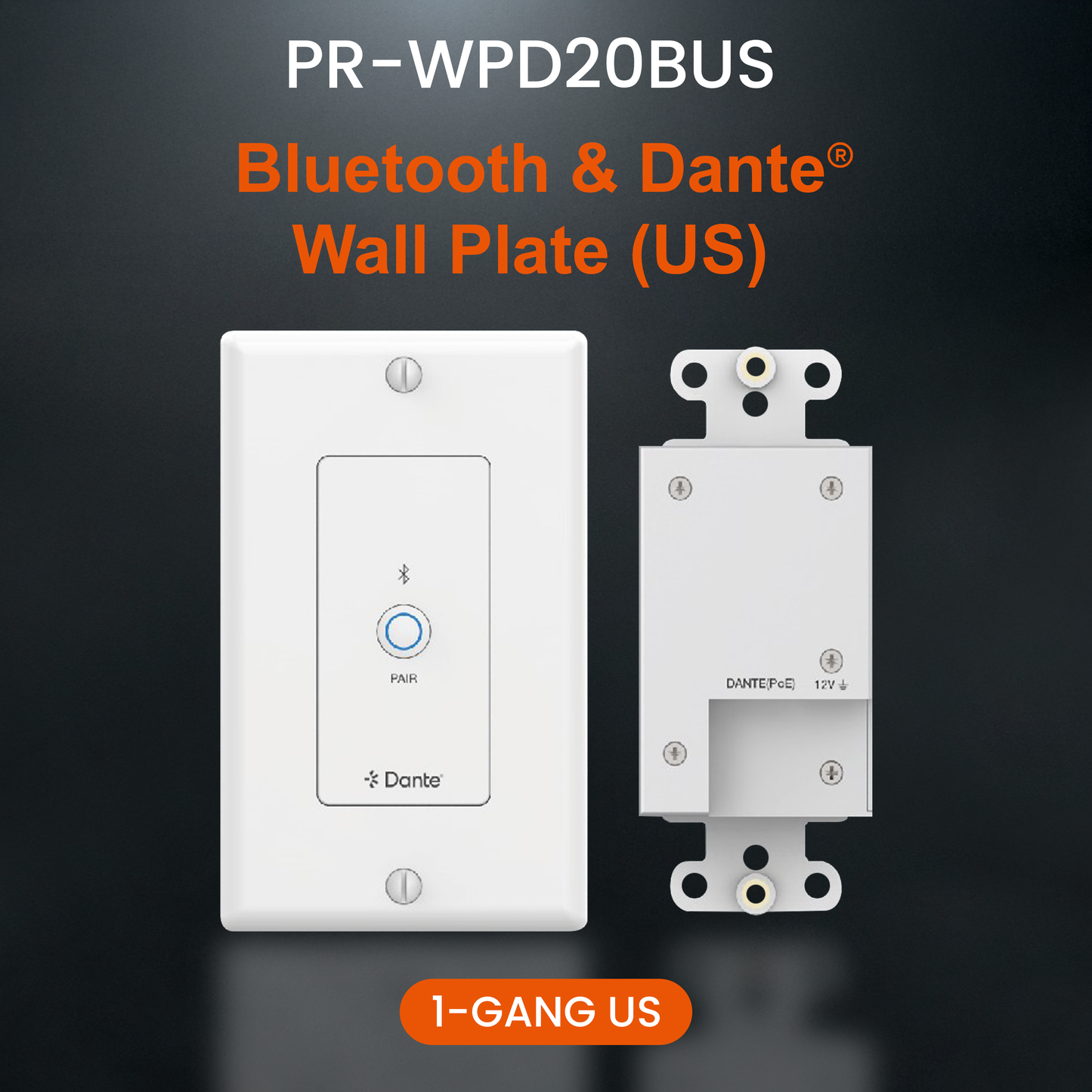Dante Audio Wall Plate – XLR, Bluetooth, and RCA Analog to Dante