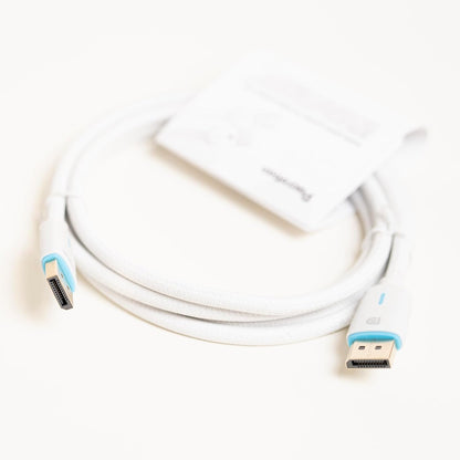 Pacroban DisplayPort 1.4 Cable White | DP to DP Bulk Pack (6ft, 10ft) | 8K@60Hz, 4K@120Hz, HDR, Braided Cable | Wholesale & Bulk Orders