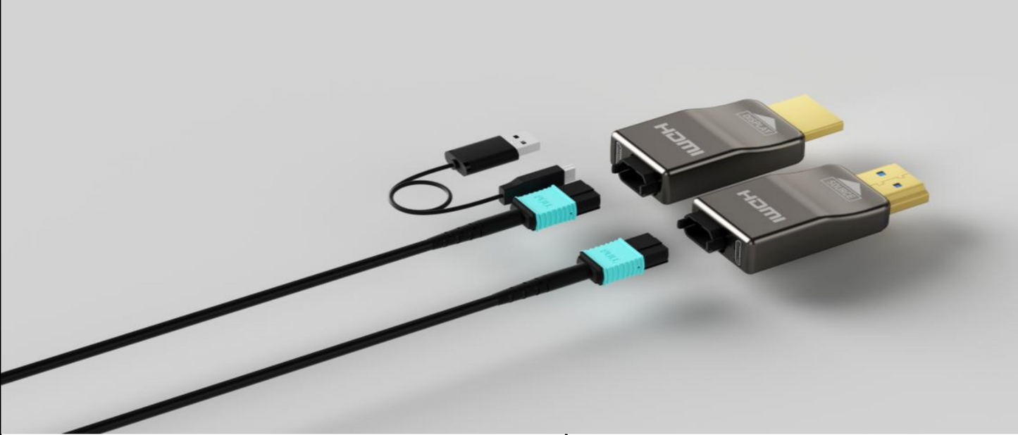 ExtraLong 8K Fiber Optic HDMI Cable – Detachable Connectors, 200m & 300m for Ultra HD AV Installations