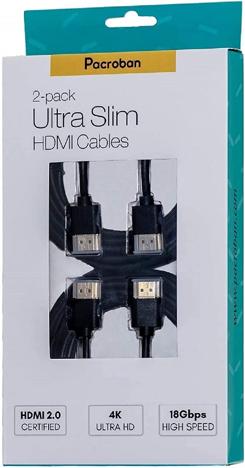 Ultra Slim HDMI Cables 2pack