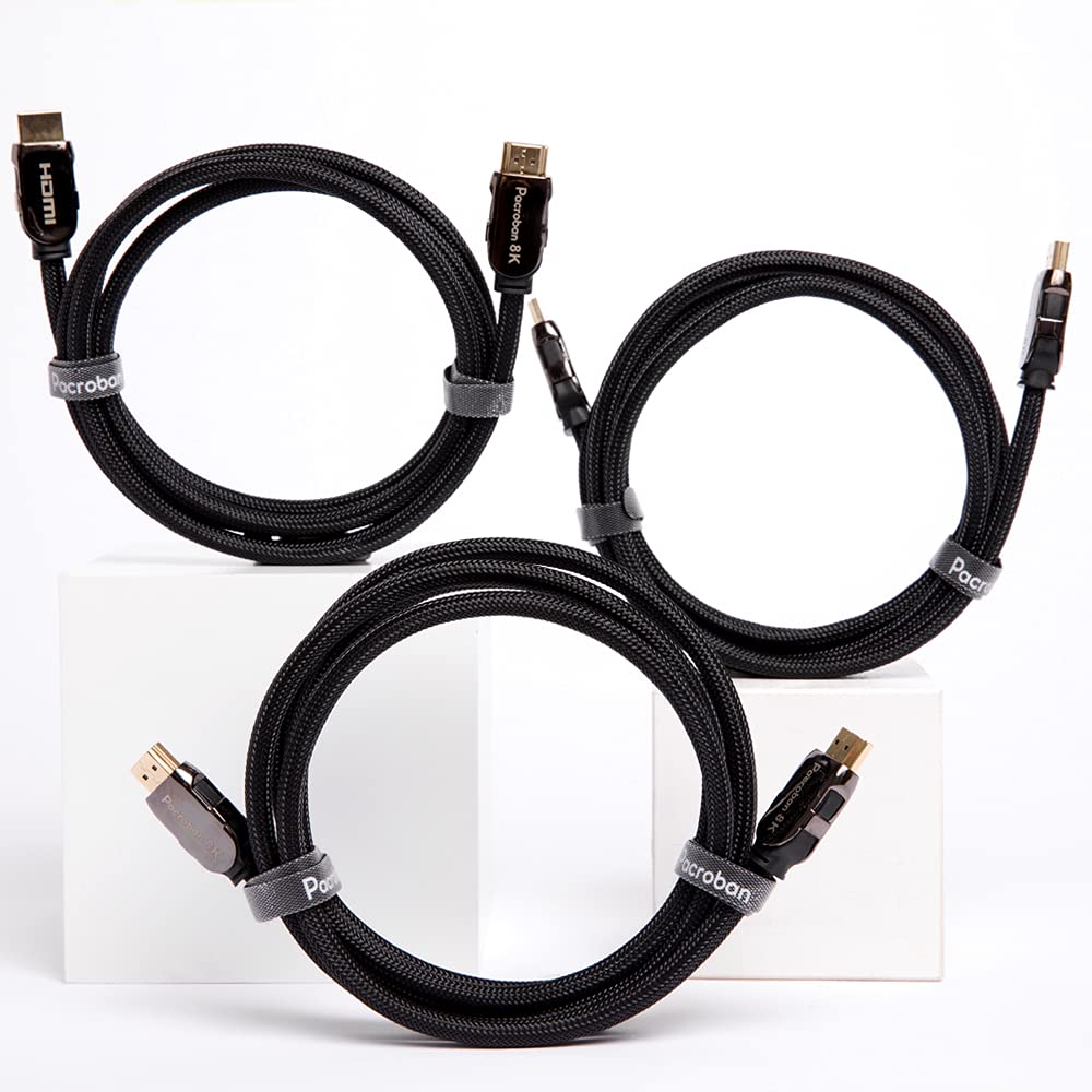 Hyperfast Black HDMI to HDMI 2.1 Cable - 8K 60Hz, 4K 120Hz, 48Gbps, HDDR, Dolby Atmos