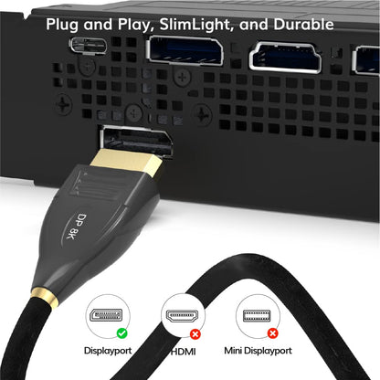 Pacroban 8K DisplayPort to DisplayPort 1.4 Cable