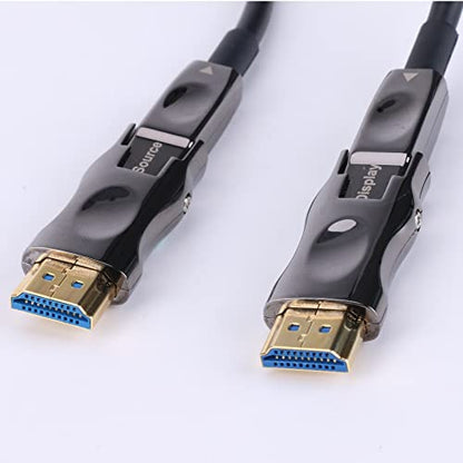 Long 4K Fiber Optic HDMI Cable with Detachable Connectors