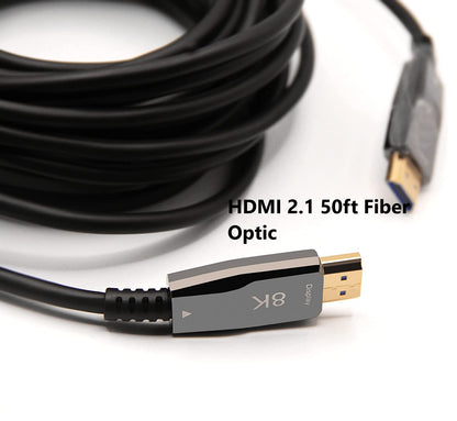 Multiple (Slim HDMI, HDMI 2.1 Cable, USB C to USB, Fiber optic) Cables Box